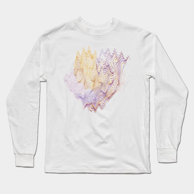 Purple Woodland Majesty Abstract Art Long Sleeve T-Shirt by donovanh